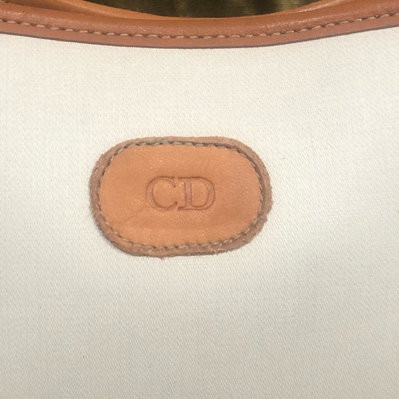 CHRISTIAN DIOR canvas and leather clutch - Picture 7 of 16